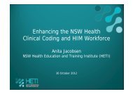 Enhancing the NSW Health Clinical Coding and HIM Workforce