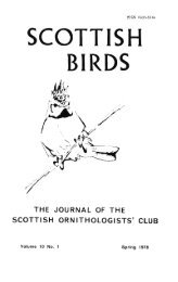 SCOTTISH BIRDS - The Scottish Ornithologists' Club