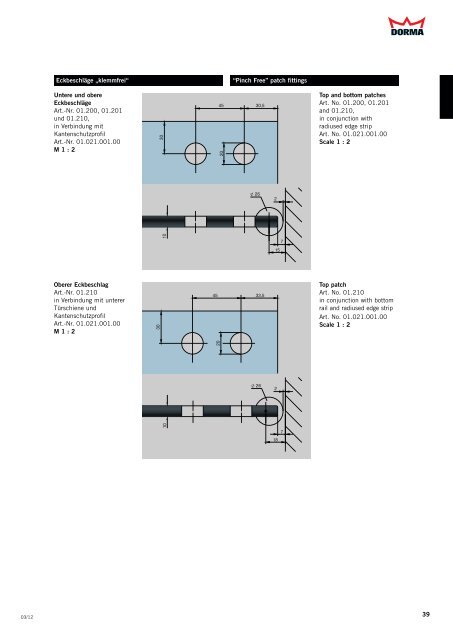 BESCHLÄGE UND TÜRSCHIENEN FÜR GANZGLAS-ANLAGEN ...