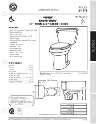 TOILETS BIDETS / URINALS CAST IRON LAVATORIES ... - Gerber