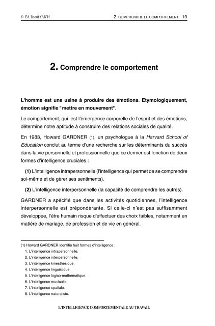 L'intelligence comportementale au travail - Procomptable.com