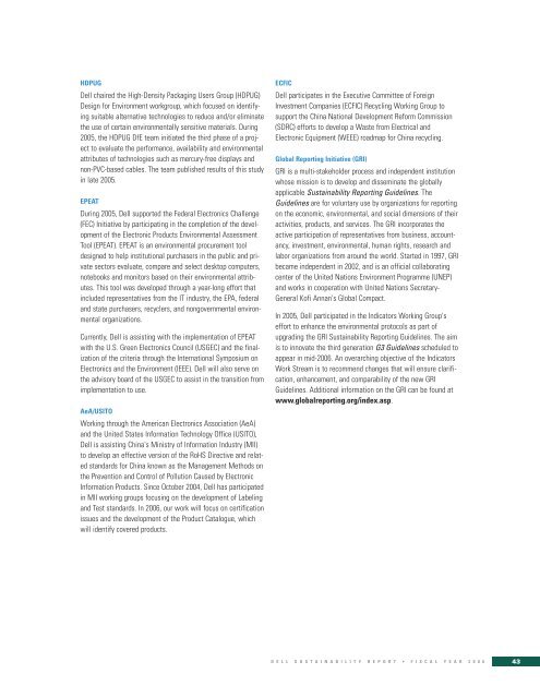 Sustainability Report - Dell