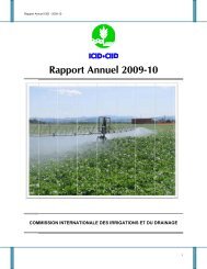 Rapport Annuel 2009-2010 - International Commission on Irrigation ...