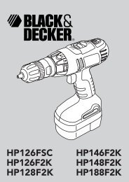 HP126FSC HP126F2K HP128F2K HP146F2K ... - Black & Decker