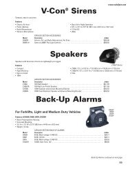 Back-up Alarms Price List - Code 3 Public Safety Equipment