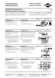 ZubehÃ¶r Positioniersysteme Positioning Systems Accessories ZB ...