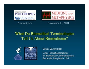 What Do Biomedical Terminologies Tell Us About Biomedicine?