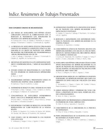 Indice. ResÃºmenes de Trabajos Presentados - Sociedad Chilena de ...