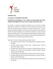 Press Release LGP2010 - Civil Service College