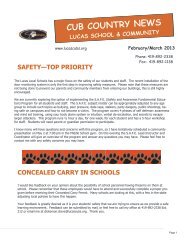 feb/mar newsletter - Lucas Local Schools