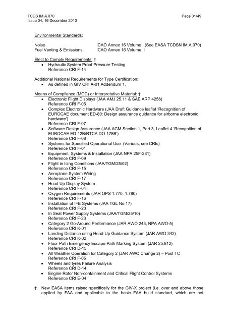 European Aviation Safety Agency EASA TYPE-CERTIFICATE DATA ...