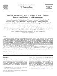 Modified stainless steel surfaces targeted to reduce fouling ...