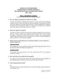 Transfer Question/Answer Document - Hurst-Euless-Bedford ISD