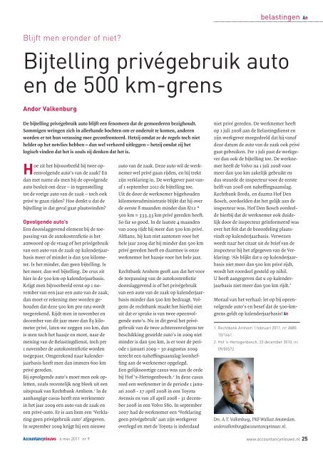 Accountancynieuws 6 mei 2011