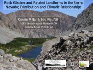 Rock Glaciers and Related Landforms in the Sierra Nevada ...