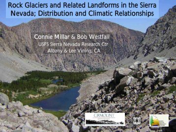 Rock Glaciers and Related Landforms in the Sierra Nevada ...