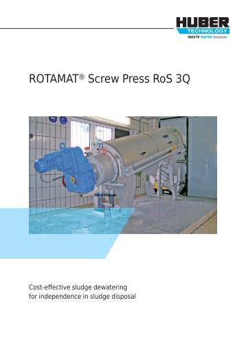 ROTAMAT® Screw Press RoS 3Q - Tratamiento de Aguas