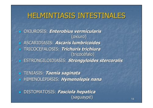 ENTEROPARASITOSIS HUMANAS