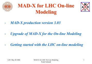 Mad-X Module Keeper Meeting - AB-ABP - CERN