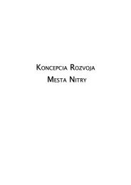 KONCEPCIA ROZVOJA MESTA NITRY - Mesto Nitra