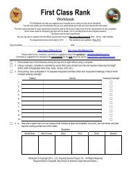 First Class rank Worksheet