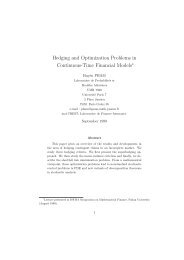 Hedging and Optimization Problems in Continuous-Time Financial ...