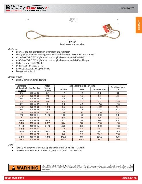 Slings Catalog - Eoss.com