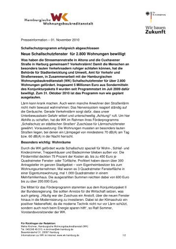 101101_PI Schallschutzprogramm_WK Hamburg - Hamburgische ...
