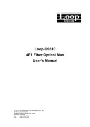 Loop-O9310 4E1 Fiber Optical Mux User's Manual - DAVANTEL