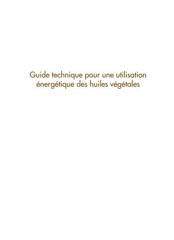 Guide technique pour une utilisation Ã©nergÃ©tique ... - ADEME Guyane