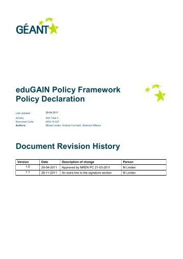 eduGAIN Declaration