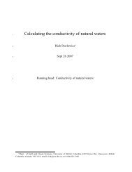 Calculating the conductivity of natural waters - Earth and Ocean ...