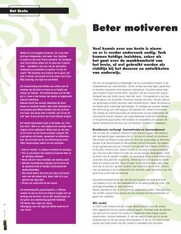 Beter motiveren en lesgev - BCL Instituut