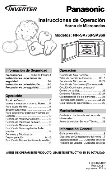 MANUAL DE USUARIO NN-SA968WRPH(es) - Panasonic