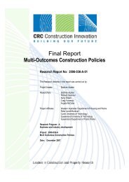 Multi Outcome Construction Policy (final report)