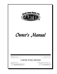 Owner's Manual - Carter Steel Guitars