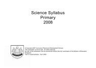 Science Syllabus Primary 2008 - Ministry of Education