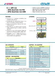 DTAPI Specification - TV Connect