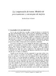 La comprensiÃ³n de textos. Modelo de procesamiento y estrategias ...