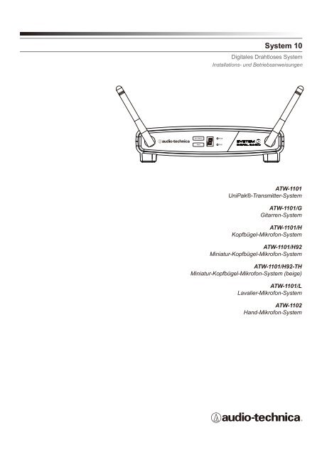 System 10 Manual German - Audio-Technica