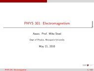 PHYS 301: Electromagnetism