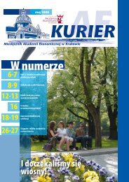 W numerze - Uniwersytet Ekonomiczny w Krakowie