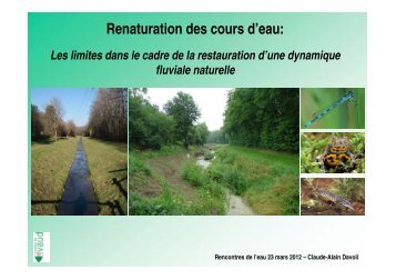 Renaturation des cours d'eau: