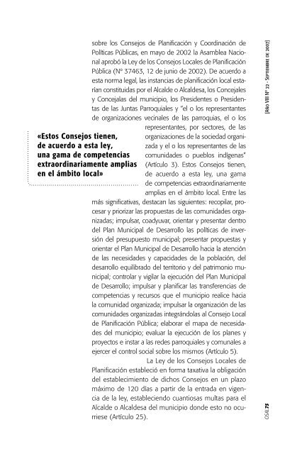 El Estado y las tensiones de la participaciÃ³n popular en Venezuela