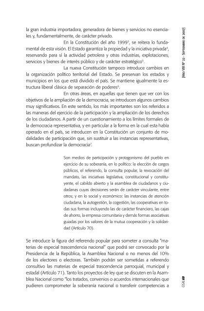 El Estado y las tensiones de la participaciÃ³n popular en Venezuela