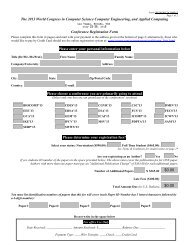 Registration Form - The 2013 World Congress in Computer Science ...