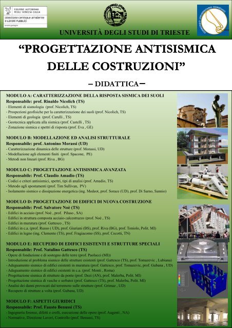 “progettazione antisismica delle costruzioni” mupac