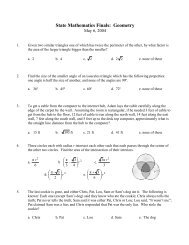 State Mathematics Finals: Geometry