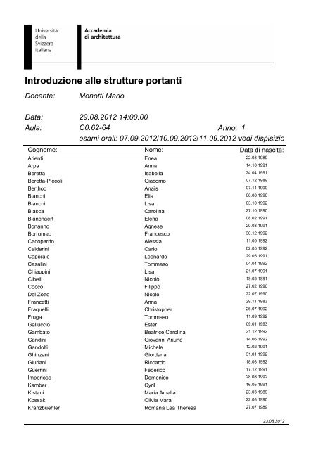 1bac - introduzione alle strutture portanti