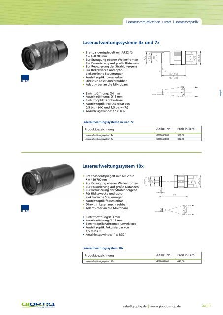 11-Laserobjektive, Laseroptik.pdf - Qioptiq Q-Shop